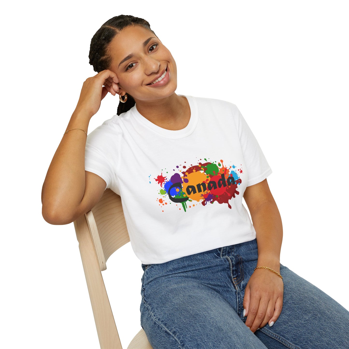 Canada Art Softstyle Unisex T-Shirt - Casual Travel Tee for City Lovers
